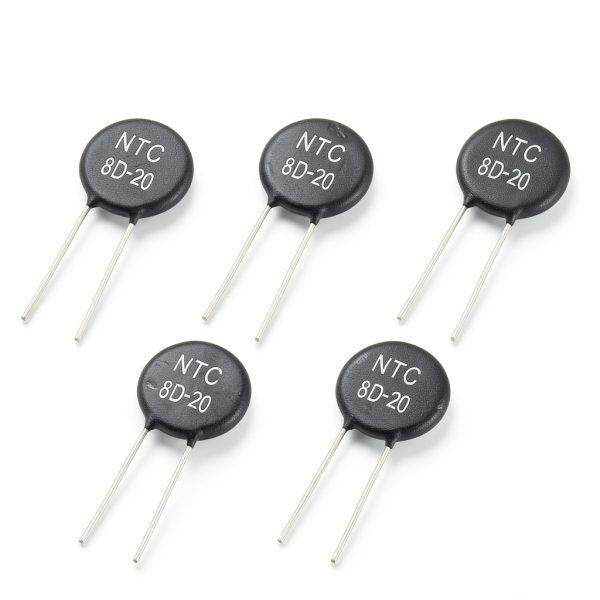 uxcell NTC Thermistor Resistors 8D-20 6A 8Ω Inrush Current Limiter-1
