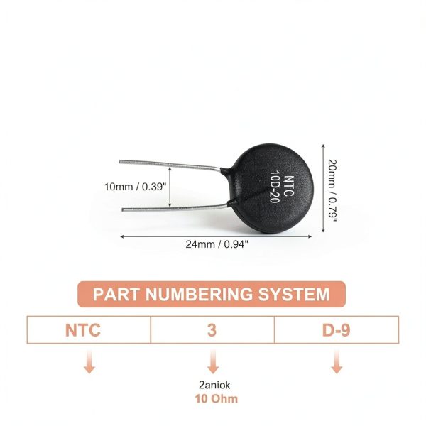 PATIKIL NTC Thermistors 10Ω NTC10D-20 Current Limiter-1