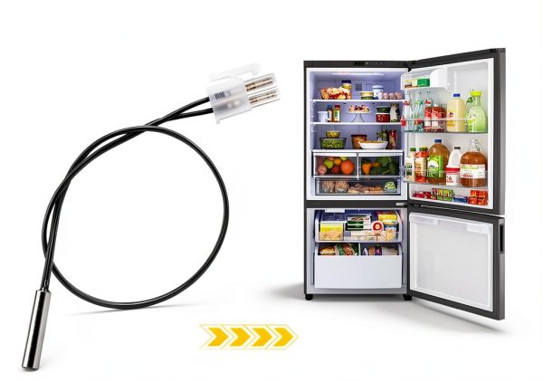 ​2188819 Refrigerator Thermistor Sensor, Compatible with Whirlpool, KitchenAid, Kenmore&Maytag, Replacement for 1057763/2216113/AH968736 in MSF21/MSF25 Series Fridges​-6