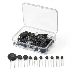 uxcell NTC Thermistors Resistor 3950 10 Values 81 Pcs Inrush Current Limiter Temperature Sensor Assortment Kit (3D-25 5D-7 5D-9 5D-11 5D-15 8D-9 10D-9 10D-11 20D-9 47D-15)-0