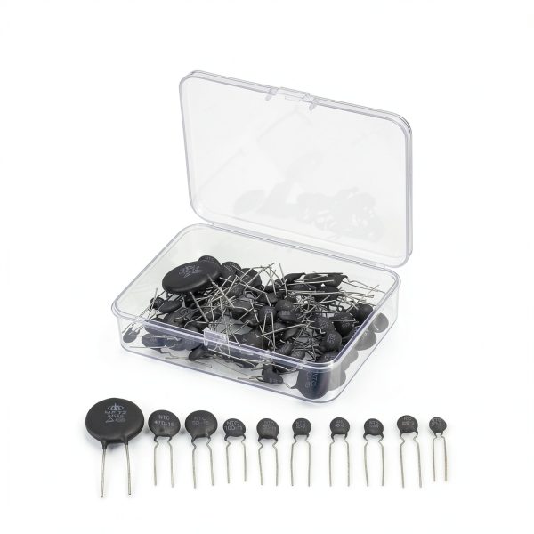uxcell NTC Thermistors Resistor 3950 10 Values 81 Pcs Inrush Current Limiter Temperature Sensor Assortment Kit (3D-25 5D-7 5D-9 5D-11 5D-15 8D-9 10D-9 10D-11 20D-9 47D-15)-2