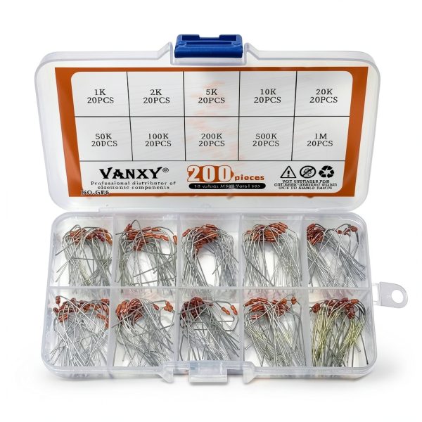 10 Values MF58 NTC Thermistor 200pcs 1K 2K 5K 10K 20K 50K 100K 200K 500K 1M Ohm Thermistors Resistors 3950B 1% Temperature Sensors-0